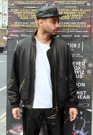 VINTAGE ITALIAN BOMBER LEATHER JACKET