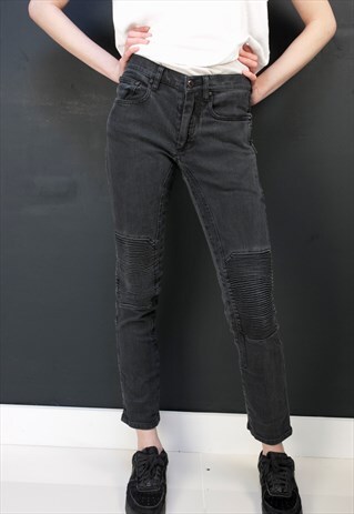 WASHED OUT BLACK BELSTAFF JEANS