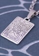 CRW SILVER THE LOVERS TAROT CARD NECKLACE 