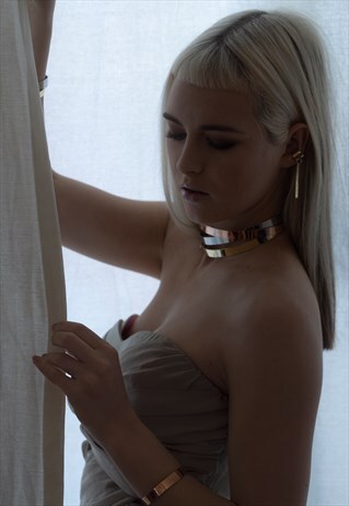 BOLD BRASS EAR CUFF WITH PENDANT
