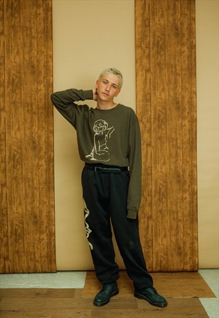 OLIVE GREEN NUDES SKETCH SWEATSHIRT