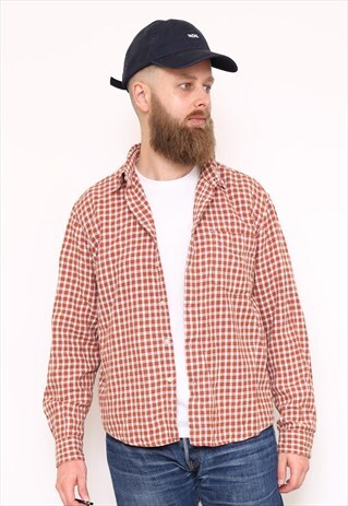 VINTAGE RED CHECK FLANNEL SHIRT