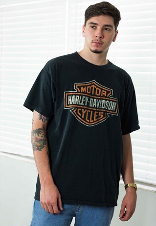 VINTAGE HARLEY-DAVIDSON T-SHIRT LOGO 90S XL 9.8