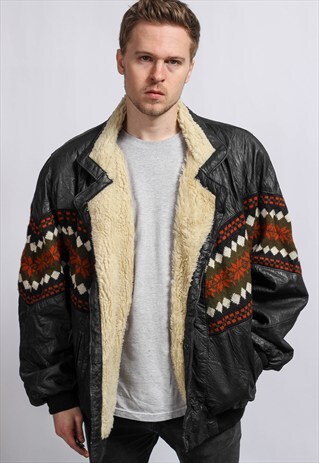 VINTAGE AZTEC SHERPA JACKET