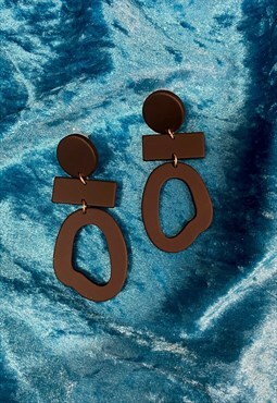 Abstract Black Acrylic Earrings