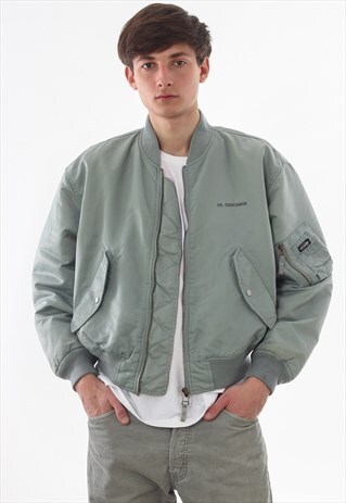 VINTAGE CHEVIGNON MA-1 BOMBER 90S GREY
