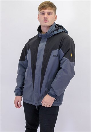 VINTAGE JACK WOLFSKIN COAT IN BLUE