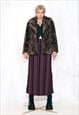 VINTAGE 70S WINTER TEDDY COAT IN BROWN FAUX FUR