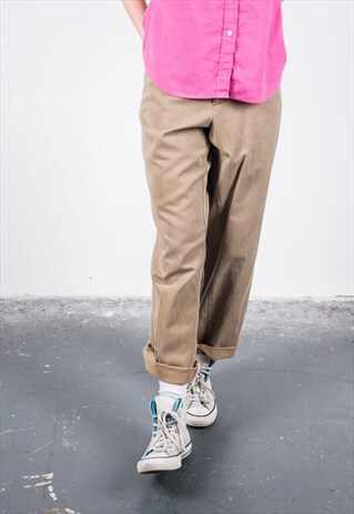 DOCKERS VINTAGE 1980S BEIGE TROUSERS