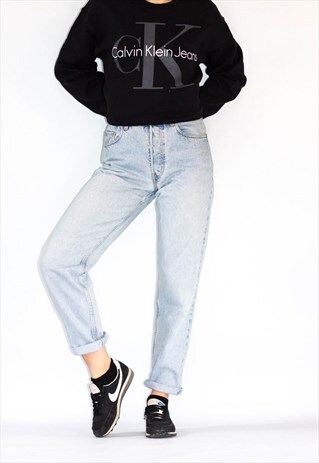 VINTAGE HIGH WAIST TAPERED LEG MOM JEANS