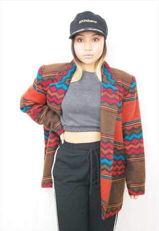 PSYCHEDELIC WEAVE AZTEC JACKET (1990'S)