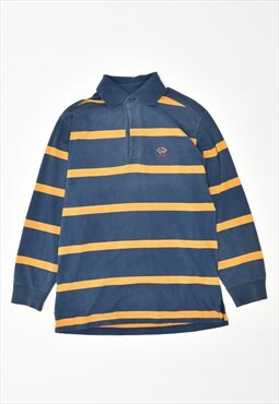 Vintage Paul & Shark Polo Shirt Long Sleeve Stripes Blue