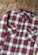 VINTAGE FLANNEL CHECKED RED SHIRT  