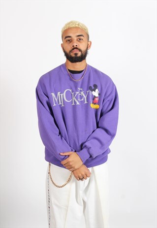 VINTAGE DISNEY MICKEY MOUSE SWEATSHIRT PURPLE