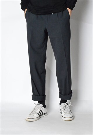 VINTAGE 90S DARK GREY MINIMALIST PANTS