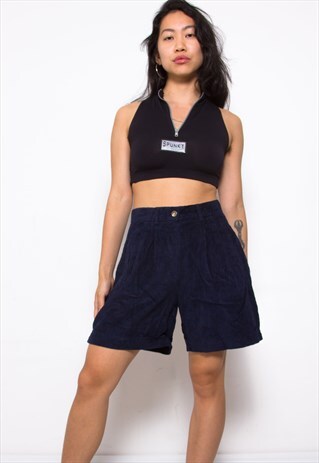 VINTAGE 90S NAVY CORDUROY SHORTS ID:6211