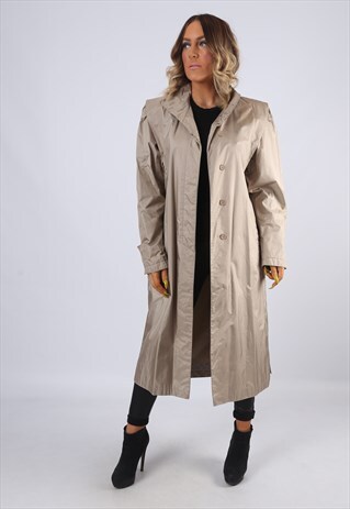 TRENCH RAINCOAT COAT JACKET UK 8 - 10, (EM5F)