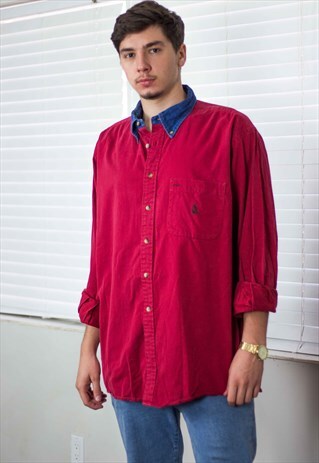 VINTAGE NAUTICA SHIRT LOGO 90S XL 17.8