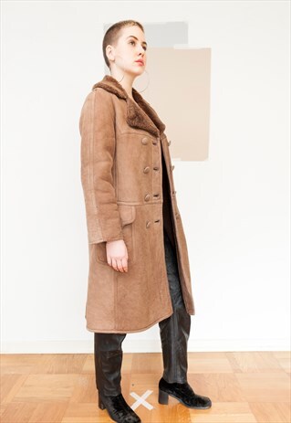 VINTAGE SUEDE SHEEPSKIN COAT (REF/443)