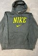 NIKE HOODIE EMBROIDERED SPELL OUT LOGO SWEATSHIRT 