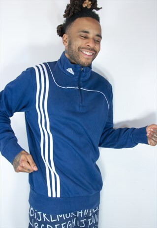 ADIDAS EMBROIDED 1/4 ZIP SWEATSHIRT