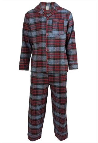 Mens Flannel / Brushed Cotton Winter Tartan Pyjamas S-4XL