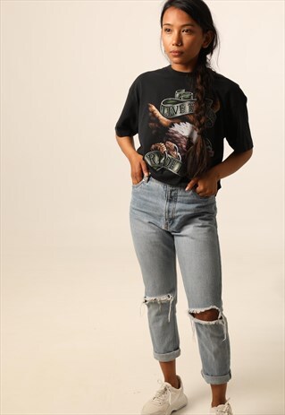 VINTAGE HARLEY-DAVIDSON GRAPHIC CROPPED T-SHIRT