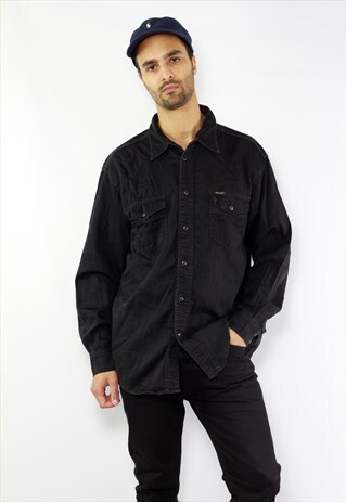 BLACK DENIM SHIRT WRANGLER