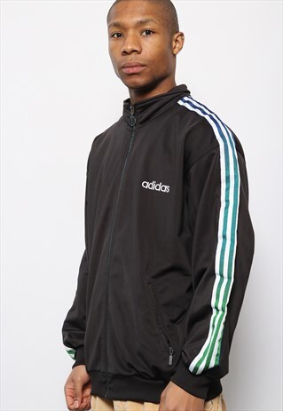 VINTAGE ADIDAS BIG LOGO TRACK JACKET BLACK