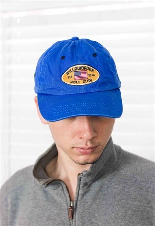 VINTAGE WILLOWBROOK GOLF CLUB CAP LOGO 90S ONE SIZE 3.4