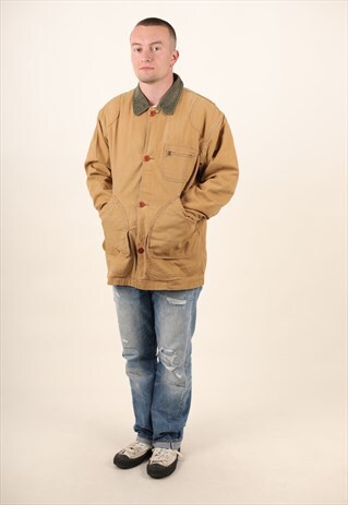 VINTAGE 90S L.L BEAN CANVAS CHORE JACKET