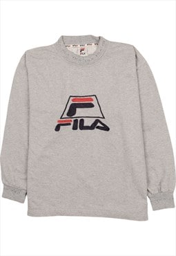 Vintage 90's Fila Sweatshirt Crew Neck Spellout Heavyweight