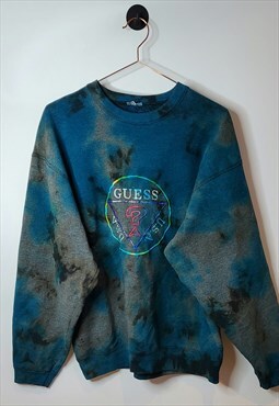 Upcycled Vintage 90s Guess Tie-dye Sweatshirt Size M