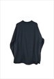 VINTAGE ADIDAS SWEATSHIRT FULL ZIP IN BLACK XXL