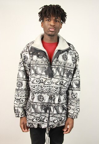 VINTAGE SHELL THICK HALF ZIP 90S JACKET