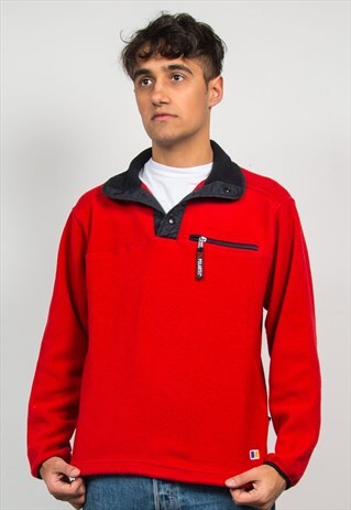 90'S VINTAGE POLARTEC QUARTER BUTTON UP FLEECE