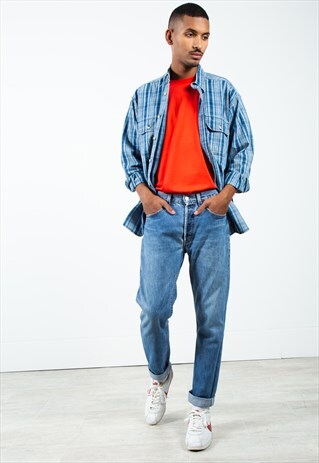 VINTAGE 80S LEVI'S 501 JEANS MID WASH / 0221