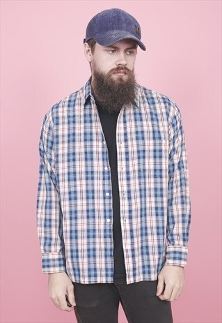 VINTAGE PLAID CHECK SHIRT /R10045
