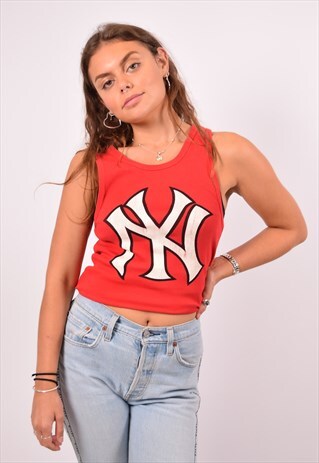 VINTAGE MAJESTIC NY YANKEES VEST TOP RED