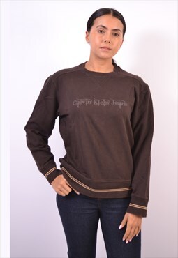 Vintage Calvin Klein Sweatshirt Jumper Brown