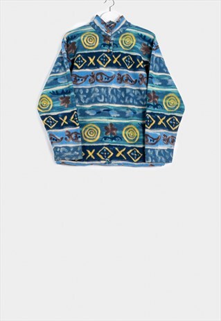 VINTAGE 80S PATTERNED FLEECE JACKET / SP201651