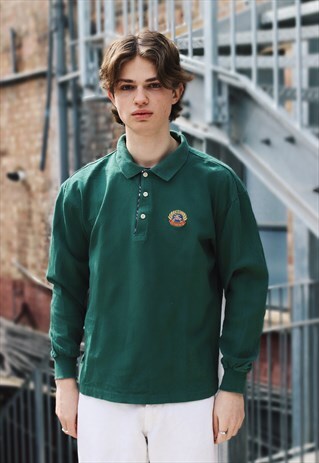VINTAGE BURBERRY LONG SLEEVE POLO SHIRT TOP