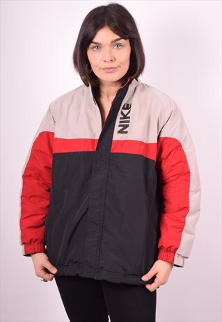 NIKE WOMENS VINTAGE REVERSIBLE JACKET LARGE MULTI 90'S