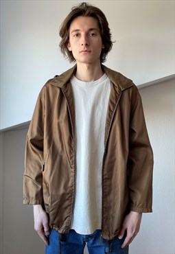 Vintage PRADA Jacket Nylon Work Coat 1998 Brown 