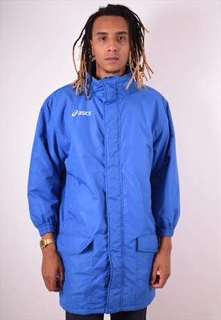 ASICS MENS VINTAGE JACKET XXL BLUE 90S