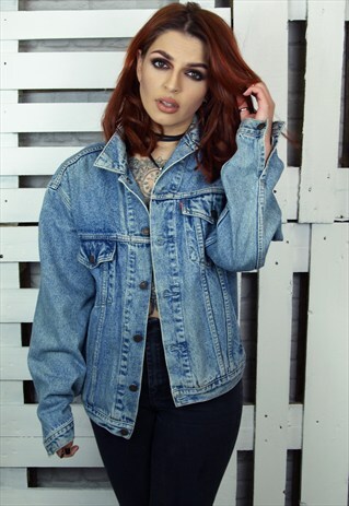 LIGHT BLUE FADED UNISEX VINTAGE DENIM JACKET