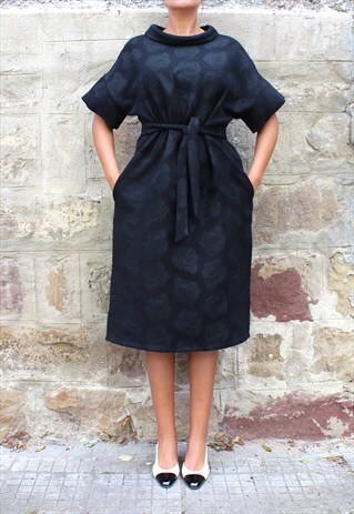BLACK MAXI DRESS/ MAXI DRESS/ MIDI DRESS/ PARTY DRESS