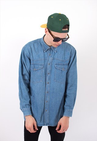 VINTAGE 90S LONG SLEEVE DENIM SHIRT