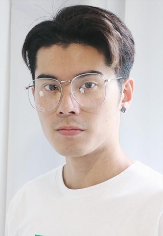 OVERSIZED METAL GLASSES IN SILVER