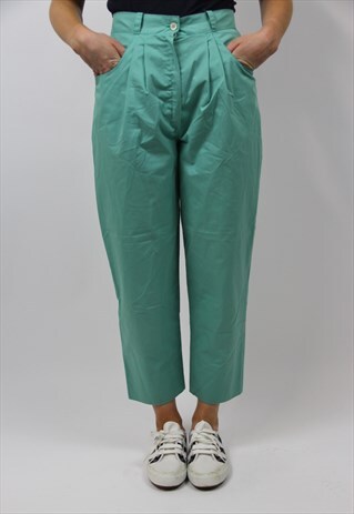 VINTAGE HIGH WAIST GREEN TROUSERS
